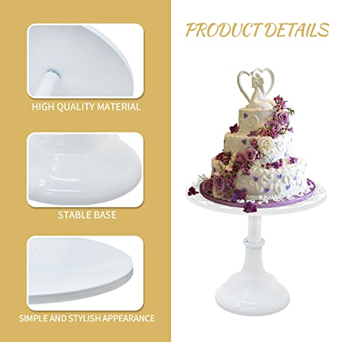 PNBO 3pcs Round Cake Stands - White Small Cake Stand Set - Cake Display Stands for Dessert Table - Cake Plate for Girl's Birthday Parties,Baby Shower,Weddings,Graduation Ceremonies,Anniversaries