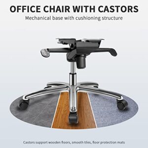 WAFTING Office Chair, Large and Tall Desk Chair, Adjustable Backrest Computer Chair with Thick Seat Cushion, 3D Adjustable Headrest, Lumbar Support and Armrest，Home Office Ergonomic Chair Black