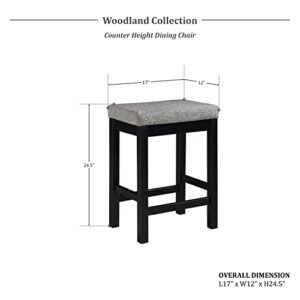 Lexicon Woodland 4-Piece Counter Height Dining Set, Black