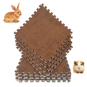 hamiledyi 8 pcs guinea pig mats small animals fleece bedding rabbit warm bed bunny cage free cutting training pads for chinchilla hamster rat ferret or other small and medium sized pets