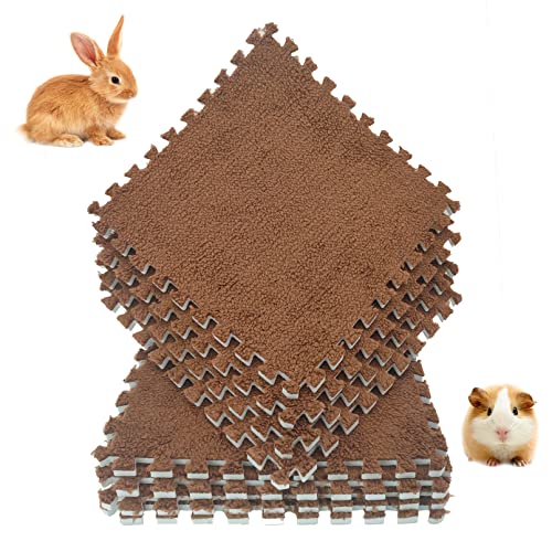 Hamiledyi 8 Pcs Guinea Pig Mats Small Animals Fleece Bedding Rabbit Warm Bed Bunny Cage Free Cutting Training Pads for Chinchilla Hamster Rat Ferret or Other Small and Medium Sized Pets