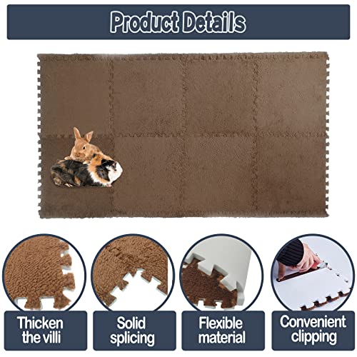 Hamiledyi 8 Pcs Guinea Pig Mats Small Animals Fleece Bedding Rabbit Warm Bed Bunny Cage Free Cutting Training Pads for Chinchilla Hamster Rat Ferret or Other Small and Medium Sized Pets