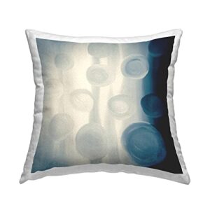 stupell industries rich blue abstract circles shapes design by amy brinkman throw pillow, 18 x 18