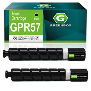 greenbox gpr57 high yield remanfactured toner cartridge replacement for canon gpr-57 0473c003 for canon imagerunner advance 4525i 4535i 4545i 4551i 4535i 4545i 4551i printers, 2 black ( 42,100 pages)