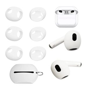 luckvan airpods 3 ear hook ear tips for replacement cover for airpods3 accessory fit in airpods case, white 3 pairs