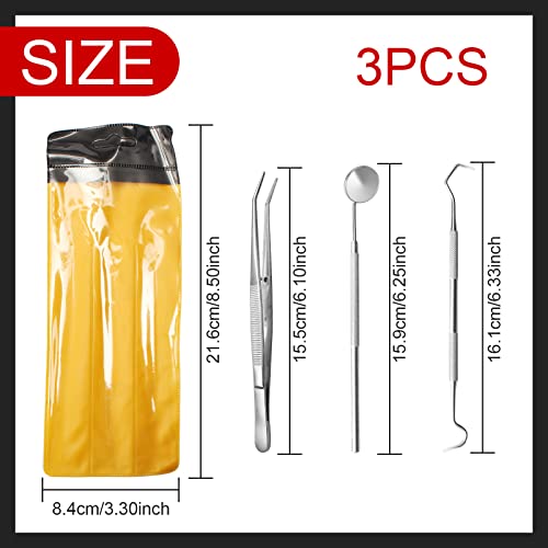 Sihuuu Dental Tools Personal Teeth Cleaning Tools with Stainless Steel Dental Scraper Pick Mouth Mirror Set Tooth Tartar Plaque Scraper Remover