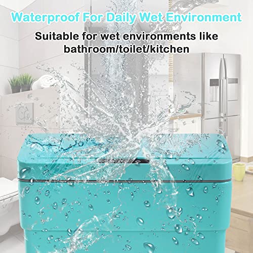 13 Gallon 50 Liter Kitchen Trash Can with Touch-Free & Motion Sensor Lid, Automatic Plastic Garbage Can, Touchless Trash Bin Automatic Trash Can for Bedroom Bathroom Home Office