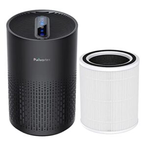 air purifiers plus one more hepa filter for a11ergies, pollen, smoke, dusts, pets dander, odor, hair, ozone free, 20db quiet cleaner for bedroom, room, kitchen and living room, sgs certificaion