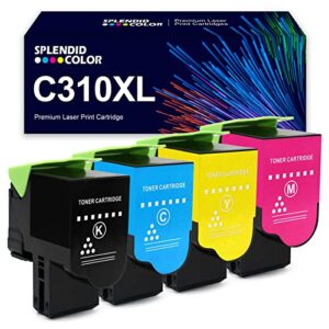 splendidcolor remanufactured high yield 4-color c310 c315 toner cartridge replacement for xerox c310 c315 printer(006r04356 006r04357 006r04358 006r04359).