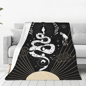 witchy snake blanket fleece soft throw blankets all season warm lightweight blankets for bed sofa couch 60"x50"
