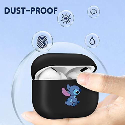 JoySolar for AirPods Pro 2019/Pro 2 Case 2022 Cute Cartoon Kawaii Cases for Apple AirPod Air Pods Pro Cover Cool Fun Funny Design Character Soft IMD Coves for Girls Girly Boys (Blue Stit)