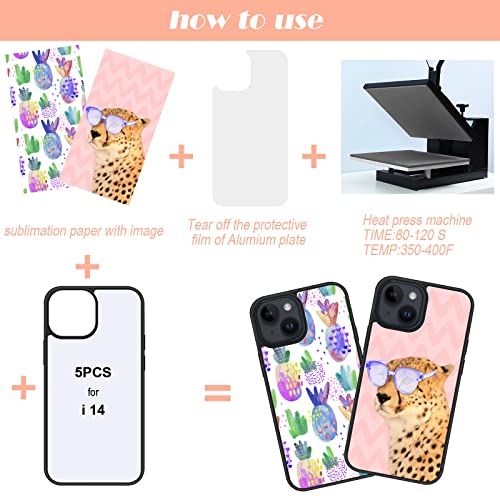 15 Pieces Sublimation Blanks Phone Case Bulk Cover Protective Anti-Scratch Soft Shockproof Slim Covers Compatible with Apple iPhone, 3 Models (Black, Compatible with iPhone 14, 14 Pro, 14 Pro Max)