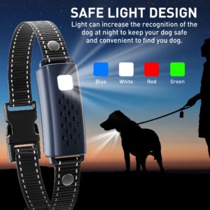 Dog Shock Collar with Flashing Light for Night Walks,4000FT Dog Training Collar with Adjustable Pitch Beep(1-8), Vibration(1-16), Shock(1-99) and Keypad Lock, Shock Collar for Large Medium Small Dogs