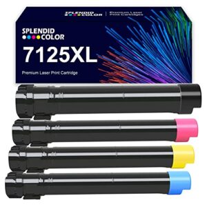 splendidcolor remanufactured high yield 4pk 7120 7220 7225 7125 toner cartridge 006r01457 006r01458 006r01459 006r01460 replacement for xerox workcentre 7200 7120 7125 7220 7225 printer