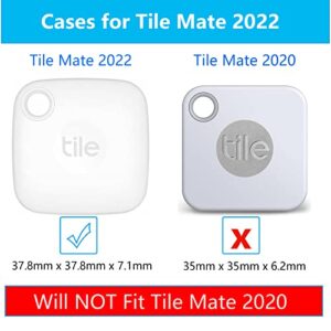 SKZIRI for Tile Mate 2022 Case Cover Skin with Keychain Anti-Scratch Lightweight Soft Protective Sleeve Skin Cover (Black-Navy-Red)