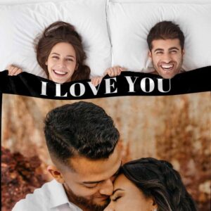 Artsadd Custom Blankets with Photos Text Personalized Pictures Collage Blankets Customized Flannel Throw Blanket Gifts for Mom Dad Best Sister Family Wife 1 Collage 50"x60"