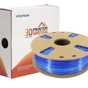 WISDREAM 3D Printer PLA Ice Blue/Sea Blue Gradient Color Filament 1.75mm, Dimensional Accuracy +/- 0.03mm,1kg(2.2 lbs), Fit Most FDM 3D Printer (PLA Ice Blue/Sea Blue Gradient Color)