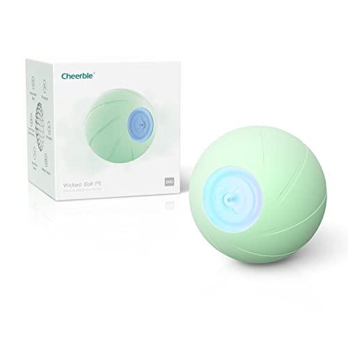 Cheerble Smart Interactive Dog Toy, Wicked Ball PE, Automatic Moving Bouncing Rotating Ball, Active Rolling Ball for Medium and Large Dogs Boredom, Peppy Pet Ball with LED Lights, Fun Birthday Gift