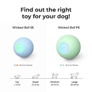 Cheerble Smart Interactive Dog Toy, Wicked Ball PE, Automatic Moving Bouncing Rotating Ball, Active Rolling Ball for Medium and Large Dogs Boredom, Peppy Pet Ball with LED Lights, Fun Birthday Gift