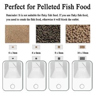 IGERESS WiFi Automatic Fish Feeder for Aquarium, Auto Fish Food Dispenser for Fish Tank with App Control Timer USB Powered Drawer Delivery Does Not Spoil Fish Food, Moisture Proof, Won't Clog, 430ML