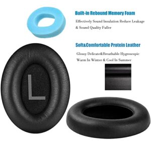 JULONGCR NC700 Earpads Replacement 700 Ear Pads Cups Ear Cushion Kit Covers Leather Parts Accessories Compatible with Bose Noise Cancelling Headphones 700/nc700. (Black)