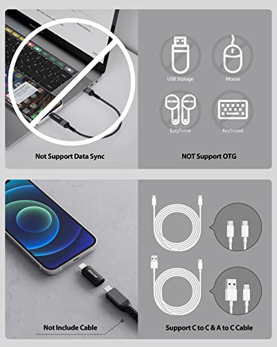 [Apple MFi Certified] USB C to Lightning Adapter Support 18W PD Fast Charging Compatible with iPhone iPad iPod (1 Pack Black)