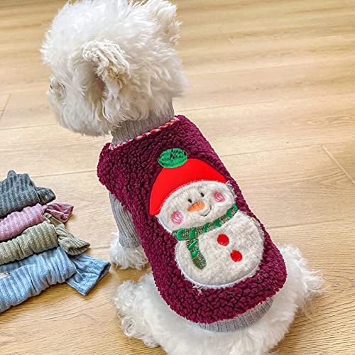 Dog Sweaters for Large Dogs Cold Weather Pet Clothes Rack Small Christmas Snowman Cat Pet Clothes Holiday