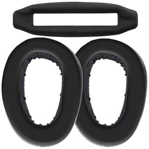 julongcr gsp 600 replacement ear pads gsp 670 earpads ear cups cushions muffs headband cover parts compatible with gsp 500/gsp 550/gsp 670/gsp 600 gaming headset. (black)