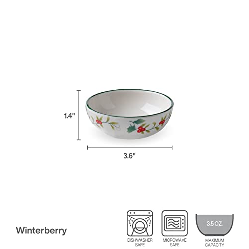 Pfaltzgraff Winterberry Season's Greetings Serving Tray with Dip Bowl, 2 Piece, Multicolored