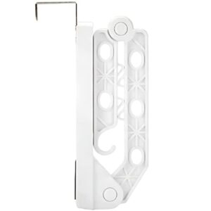 multifunctional portable folding door hanger with 5 holes for hanging and drying all clothes, coats, scarves etc. ideal for home, office and traveling (white)