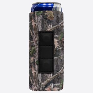 qualityperfection magnetic slim can cooler sleeve, beer/energy 12 oz skinny size neoprene 4mm thickness magnet coolies, collapsible, ferrous metal stick to refrigerators, toolboxes (1, camo forest)