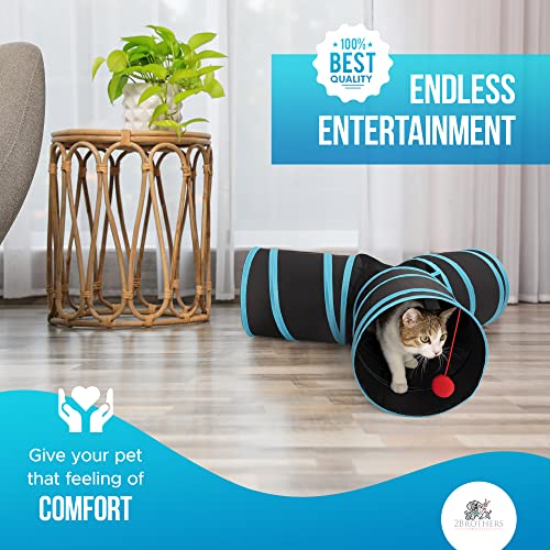 Pop Up Cat Tunnel Toy – Durable, Tear-Resistant Pet Tunnel for Cats, Rabbit Tunnel & Kitty Tube – Space-Saving Cat Tunnels for Indoor Cats with Hanging Ball & Peekaboo Hole