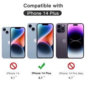 JETech Full Coverage Screen Protector for iPhone 14 Plus 6.7-Inch (NOT FOR iPhone 14 6.1-Inch), Black Edge Tempered Glass Film with Easy Installation Tool, Case-Friendly, HD Clear, 3-Pack