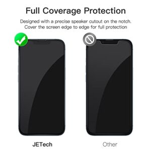 JETech Full Coverage Screen Protector for iPhone 14 Plus 6.7-Inch (NOT FOR iPhone 14 6.1-Inch), Black Edge Tempered Glass Film with Easy Installation Tool, Case-Friendly, HD Clear, 3-Pack