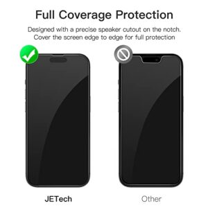 JETech Full Coverage Screen Protector for iPhone 14 Pro Max 6.7-Inch (NOT FOR iPhone 14 Pro 6.1-Inch), Black Edge Tempered Glass Film with Easy Installation Tool, Case-Friendly, HD Clear, 3-Pack