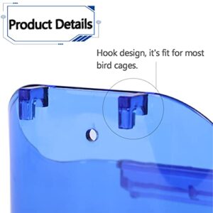 Freiomyi Bird Bath Box for Cage, Parrot Bathing Tub Hanging Bathtub Bowl Cage Accessories for Small Birds Lovebird (Clear)