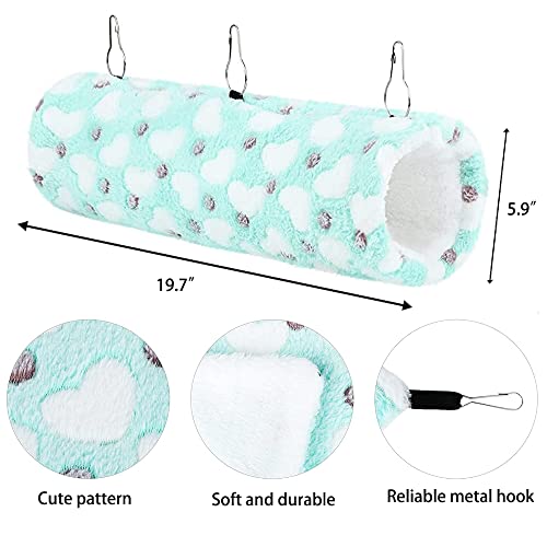 LAIRIES 2-Pack Guinea Pig Rat Hammock Guinea Pig Hamster Ferret Hanging Tunnel and Bed Hideout Set Guinea Pig Cage Bedding