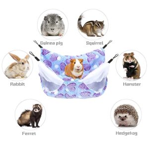 LAIRIES 2-Pack Guinea Pig Rat Hammock Guinea Pig Hamster Ferret Hanging Tunnel and Bed Hideout Set Guinea Pig Cage Bedding