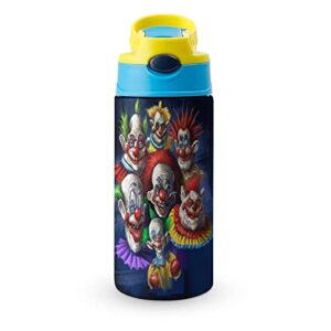 zhangxm killer horror klowns movie from outer space water bottles tumbler double wall vacuum leak proof carton bottles insulated children's water cup
