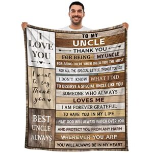 uncle gifts blanket, to my best uncle from niece nephew, gifts for uncle from nephew or nieces, best uncle ever gifts, unique uncle birthday gift ideas, christmas wedding present throw blanket 60"x50"