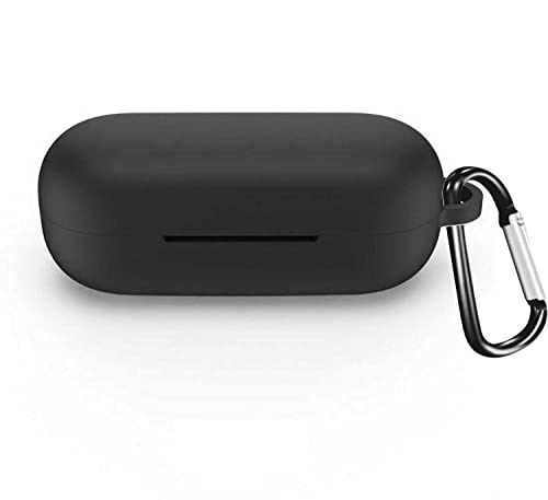 USTIYA Case for Huawei Freebuds Se Protective Silicone Case with Keychain Cover (Black)