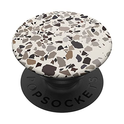 Terrazzo Aesthetic Abstract Neutral Earth Tones Beige PopSockets Swappable PopGrip