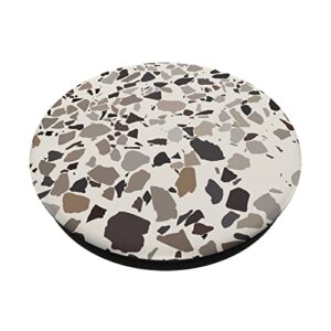 Terrazzo Aesthetic Abstract Neutral Earth Tones Beige PopSockets Swappable PopGrip