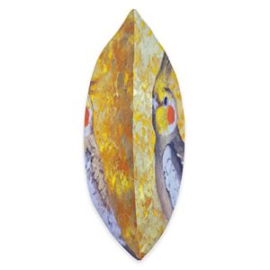 Cockatiel Parakeet Bird Lover Cockatiel Couple Portrait Gustav Klimt Art Style Throw Pillow, 16x16, Multicolor