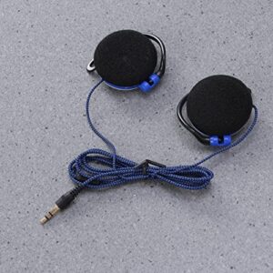 Mikikit Wrap Around Earphones 3pcsheadset Stereo Earphone Player Headphones Earphones for On Blue Hook .mm Over Buds Wired Clip Mm Ear Earhook Head Workout Mp Computer Sports Wired Headphone