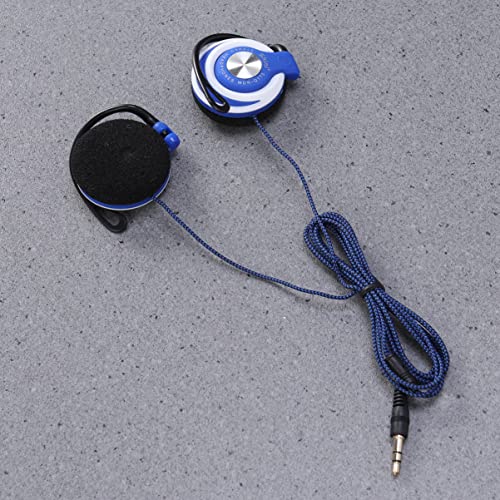 Mikikit Wrap Around Earphones 3pcsheadset Stereo Earphone Player Headphones Earphones for On Blue Hook .mm Over Buds Wired Clip Mm Ear Earhook Head Workout Mp Computer Sports Wired Headphone