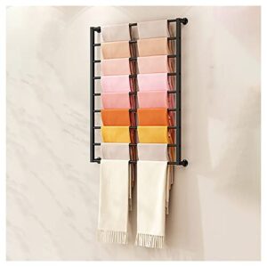 lxlzyxsf wall mount commercial towels rack scarves holder, iron shawls organizer shelf, 5/9 layers pants rack for accessory shop (color : black, size : 60x120cm-9 tier)