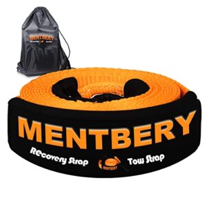 mentbery recovery strap, snatch strap 31768 lbs(break strength lab tested), heavy duty tow strap 3" x8' for atv, snowmobil.