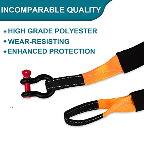 MENTBERY Recovery Strap, Snatch Strap 31768 lbs(Break Strength Lab Tested), Heavy Duty Tow Strap 3" x8' for ATV, Snowmobil.