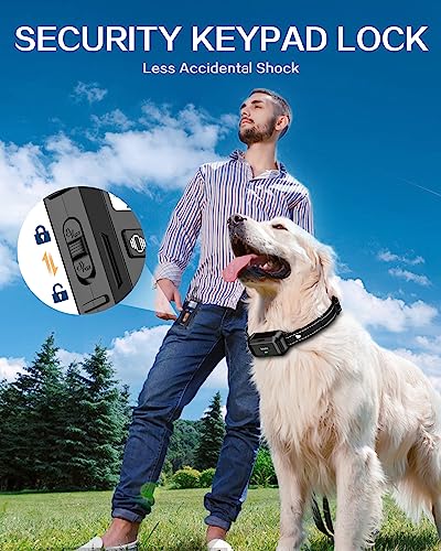 Dog Shock Collar with Remote - 2600FT Dog Training Collar with 3 Training Modes, Beep, Vibration, Shock, IPX7 Waterproof Rechargeable Electric Collar for Medium Large Dogs